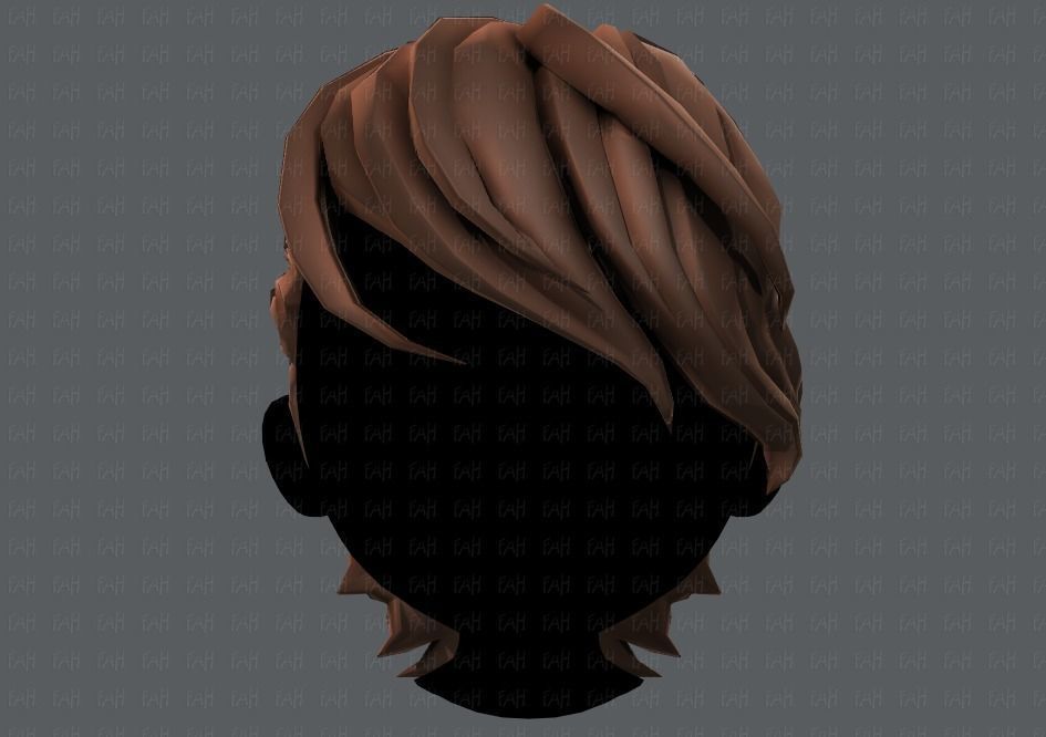 3D Hair style for boy V19 Low-poly 3D model_17