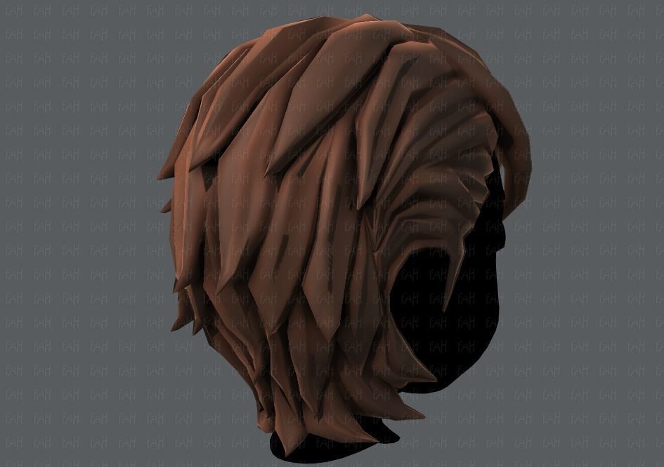 3D Hair style for boy V19 Low-poly 3D model_20