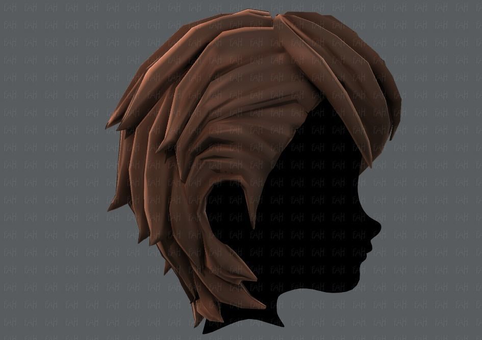 3D Hair style for boy V19 Low-poly 3D model_19