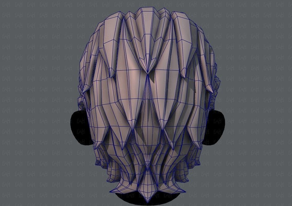 3D Hair style for boy V19 Low-poly 3D model_29