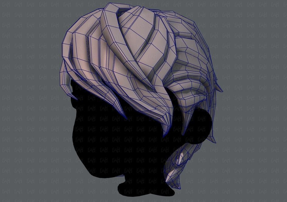 3D Hair style for boy V19 Low-poly 3D model_32