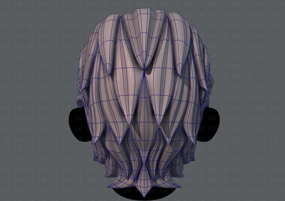 3D Hair style for boy V19 Low-poly 3D model_13