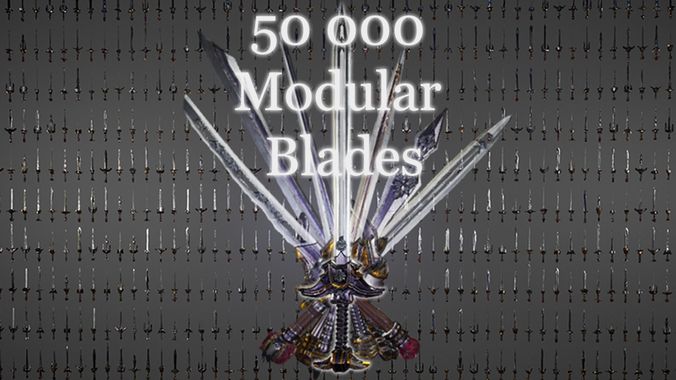 Modular Blades Emporium Part 1 Low-poly 3D model