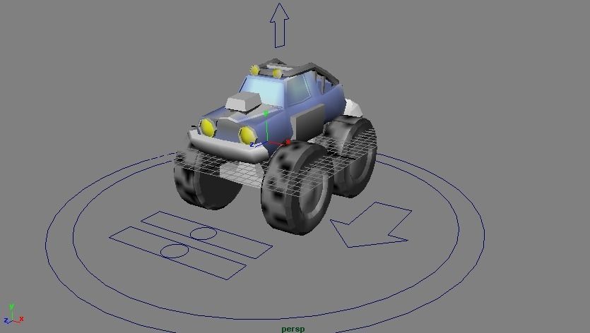 Toon Truck 3D model_2