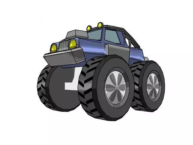 Toon Truck 3D model_0