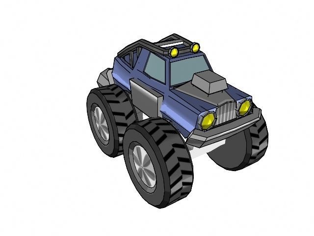 Toon Truck 3D model_1