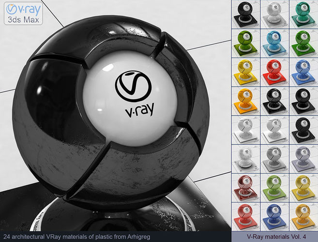 Architectural Vray materials for 3ds Max - Plastic 3D model