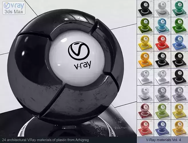 Architectural Vray materials for 3ds Max - Plastic 3D model