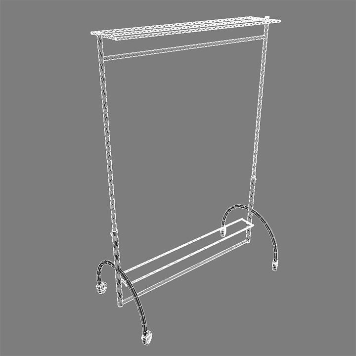 Clothes Rack 3D model_3