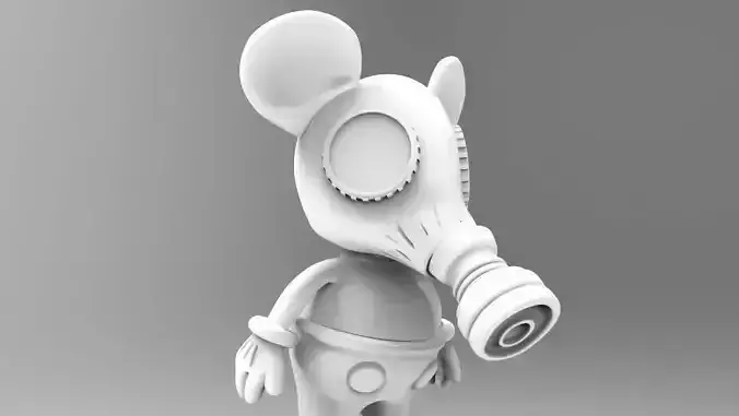 Mousemask Mickey Gas Mask 3D Printable Model 3D print model