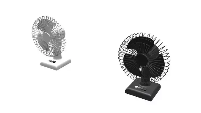 Table Fan Low-poly 3D model