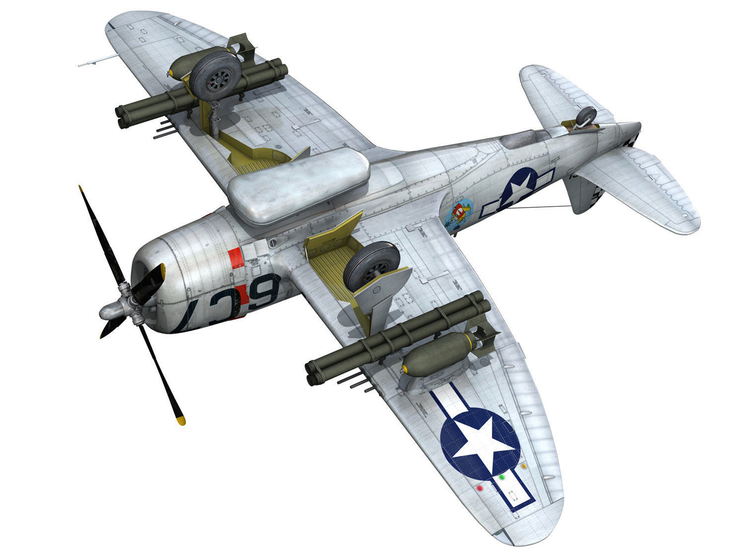 Republic P-47D Thunderbolt - Chickenbones 3D model_16