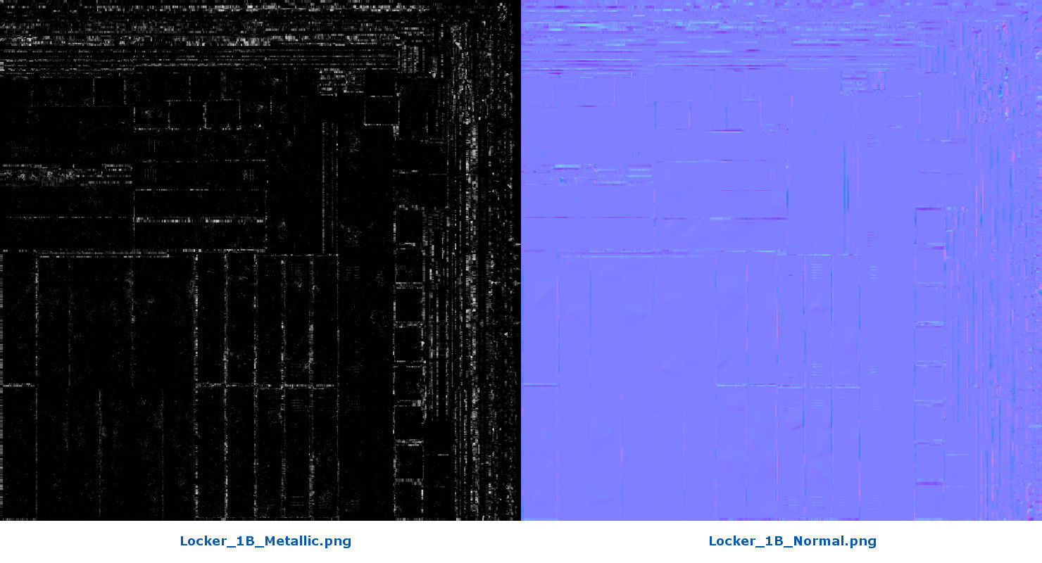 Locker 1B Low-poly 3D model_12