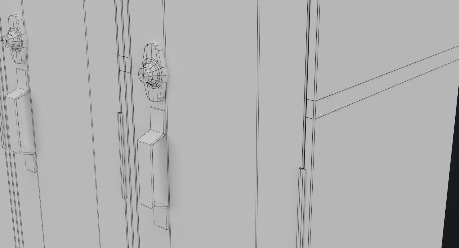 Locker 1B Low-poly 3D model_9
