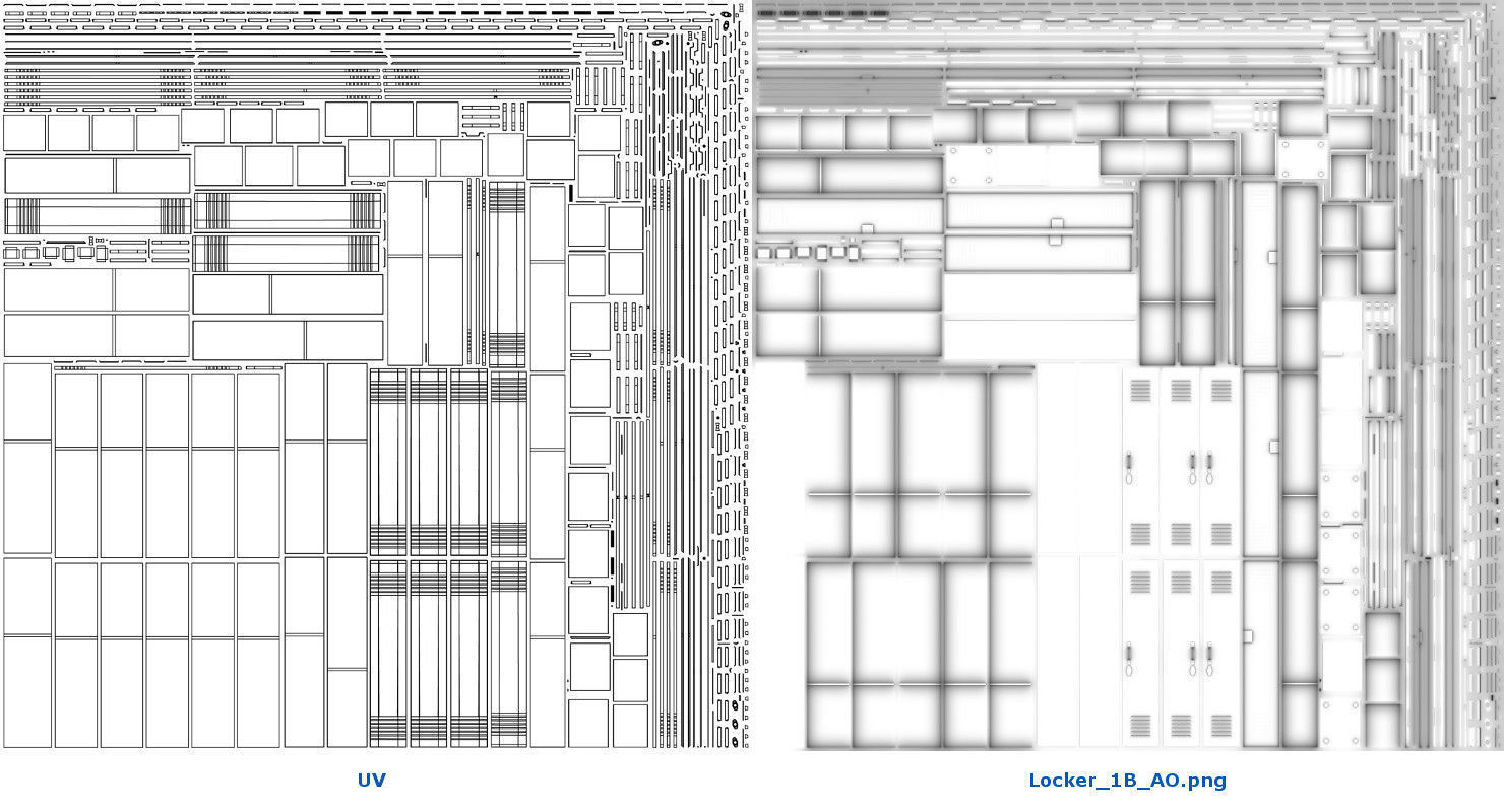 Locker 1B Low-poly 3D model_10