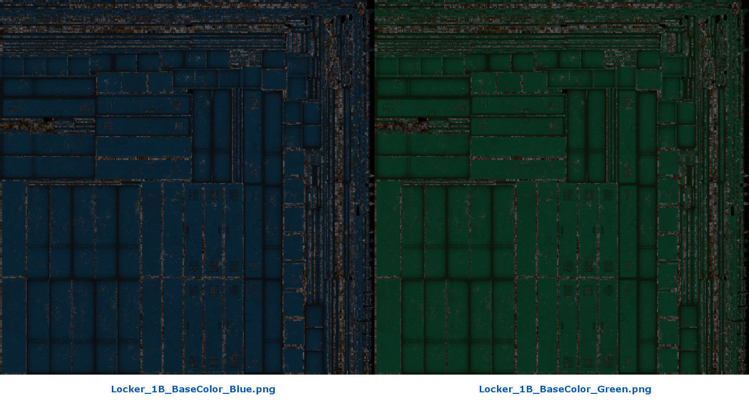 Locker 1B Low-poly 3D model_11