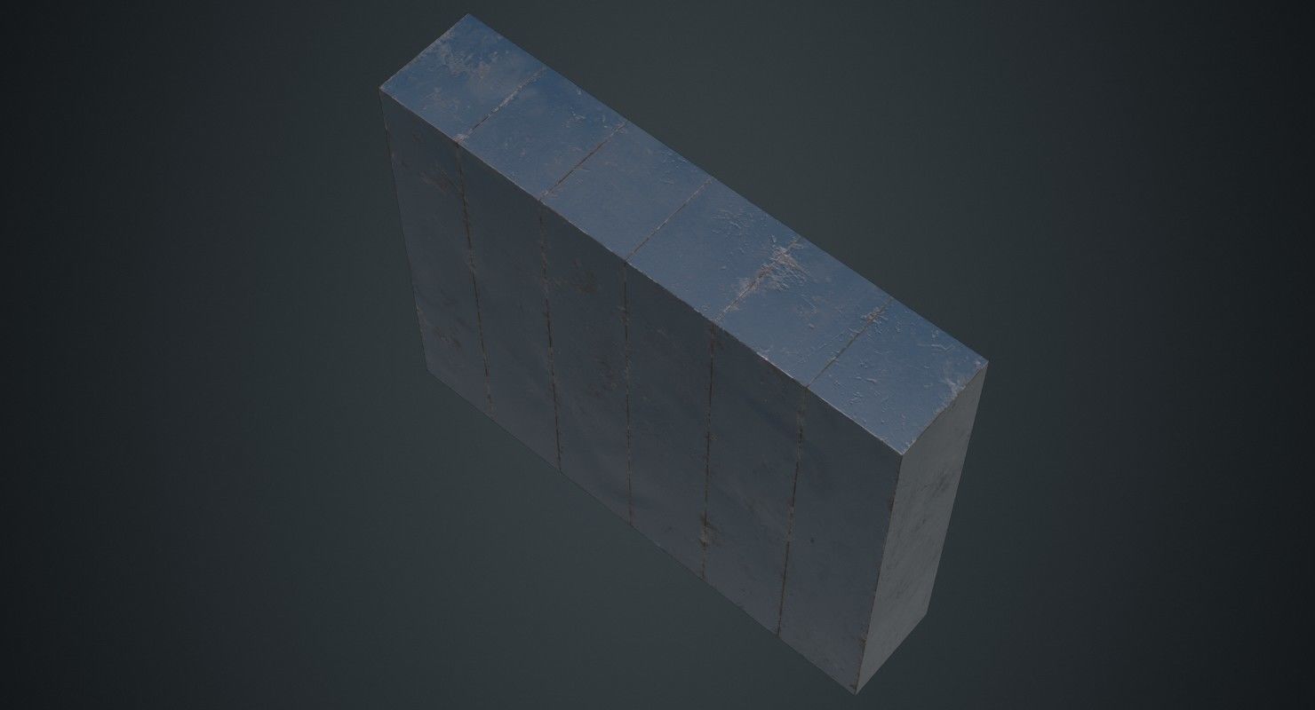 Locker 1B Low-poly 3D model_5
