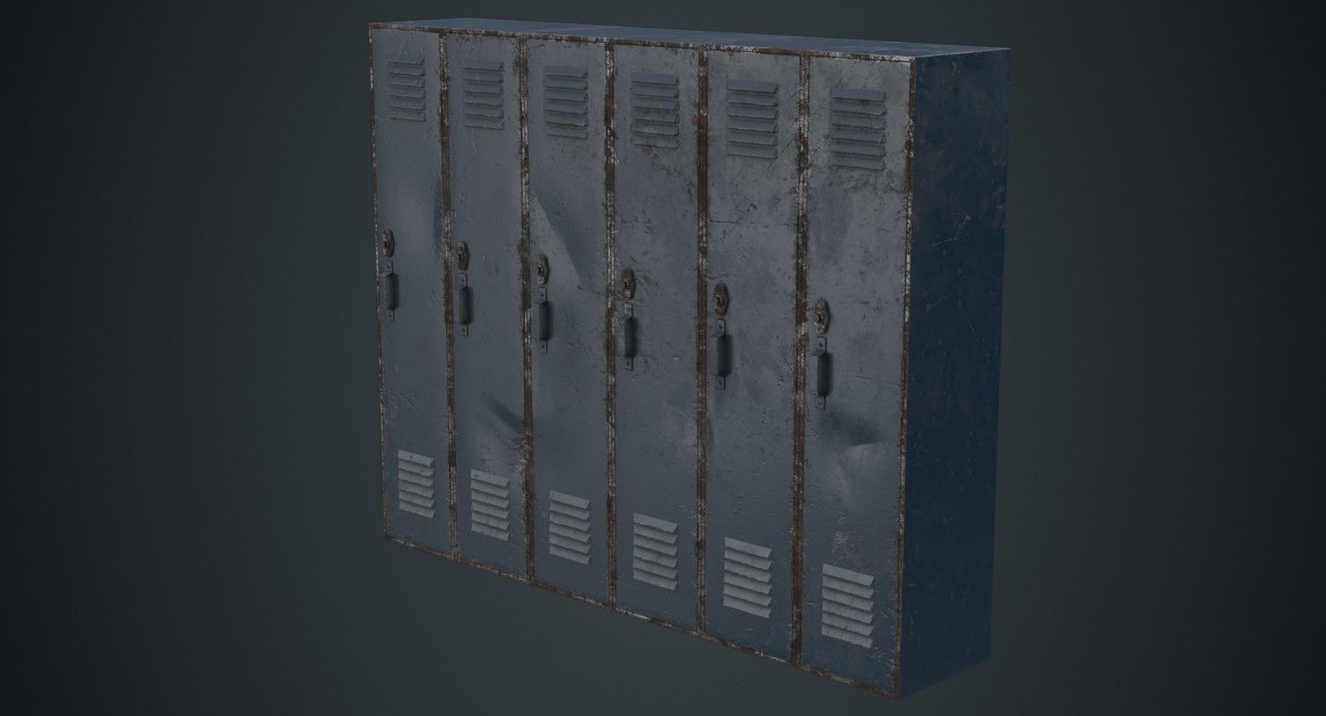 Locker 1B Low-poly 3D model_3
