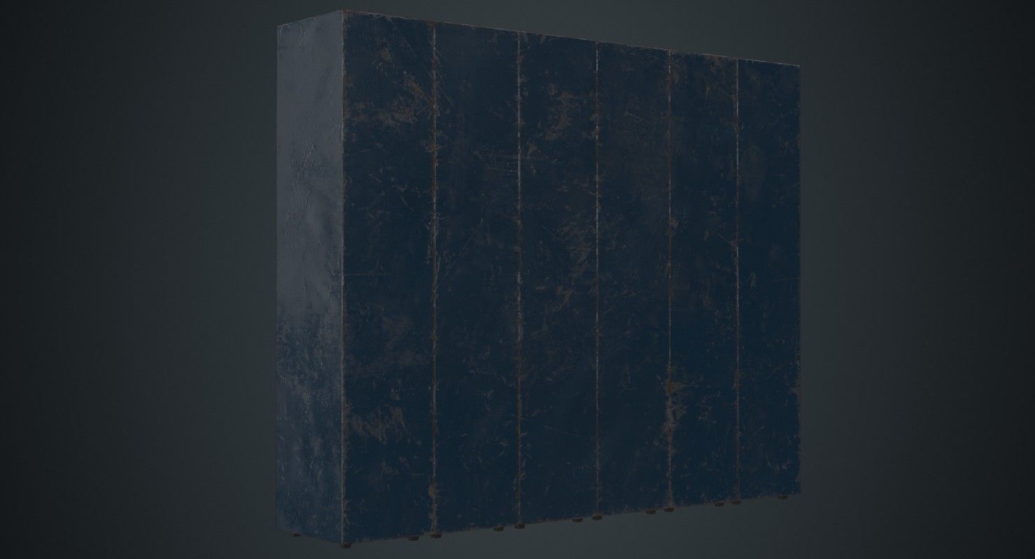 Locker 1B Low-poly 3D model_6