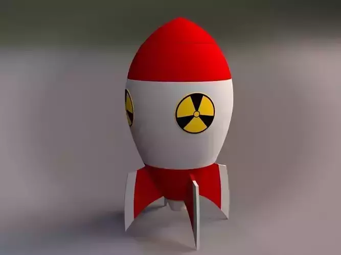 Cartoon Nuclear Rocket
