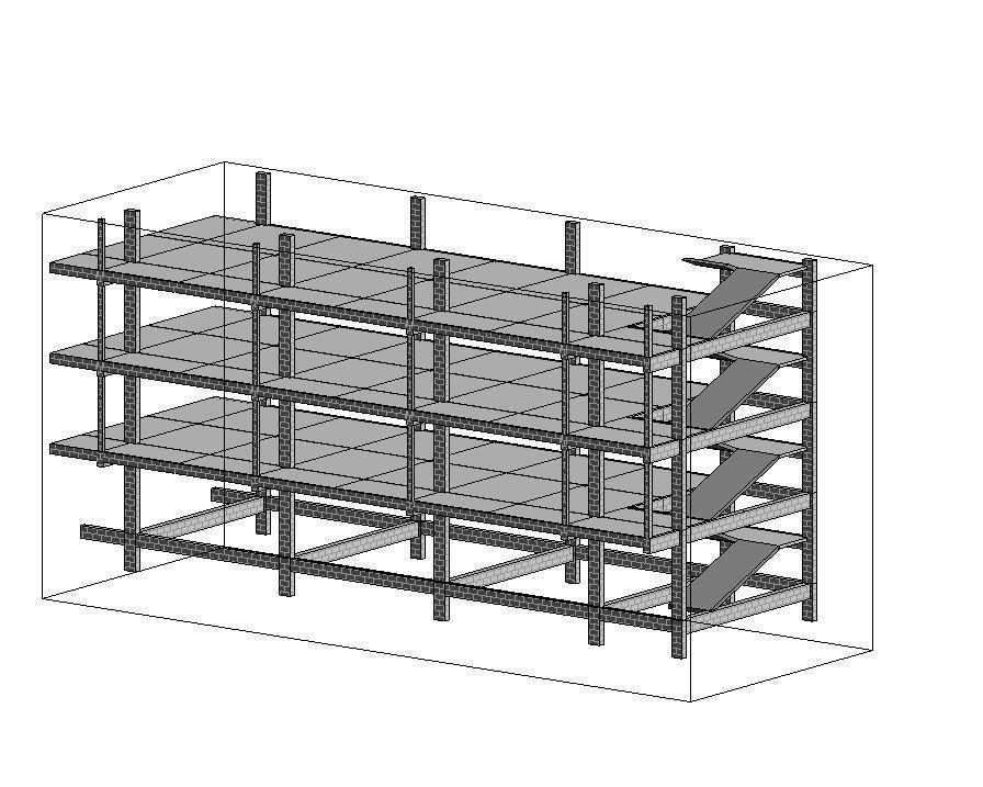 Building Structure Basic Model Revit Structure-Robot Structure 3D model_4