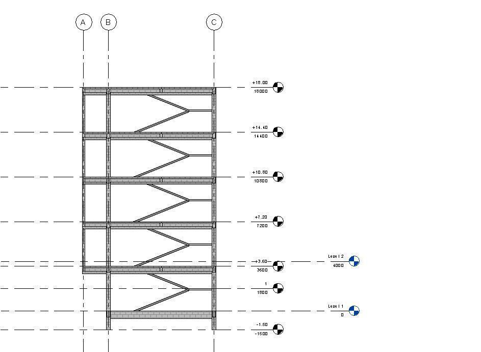 Building Structure Basic Model Revit Structure-Robot Structure 3D model_1
