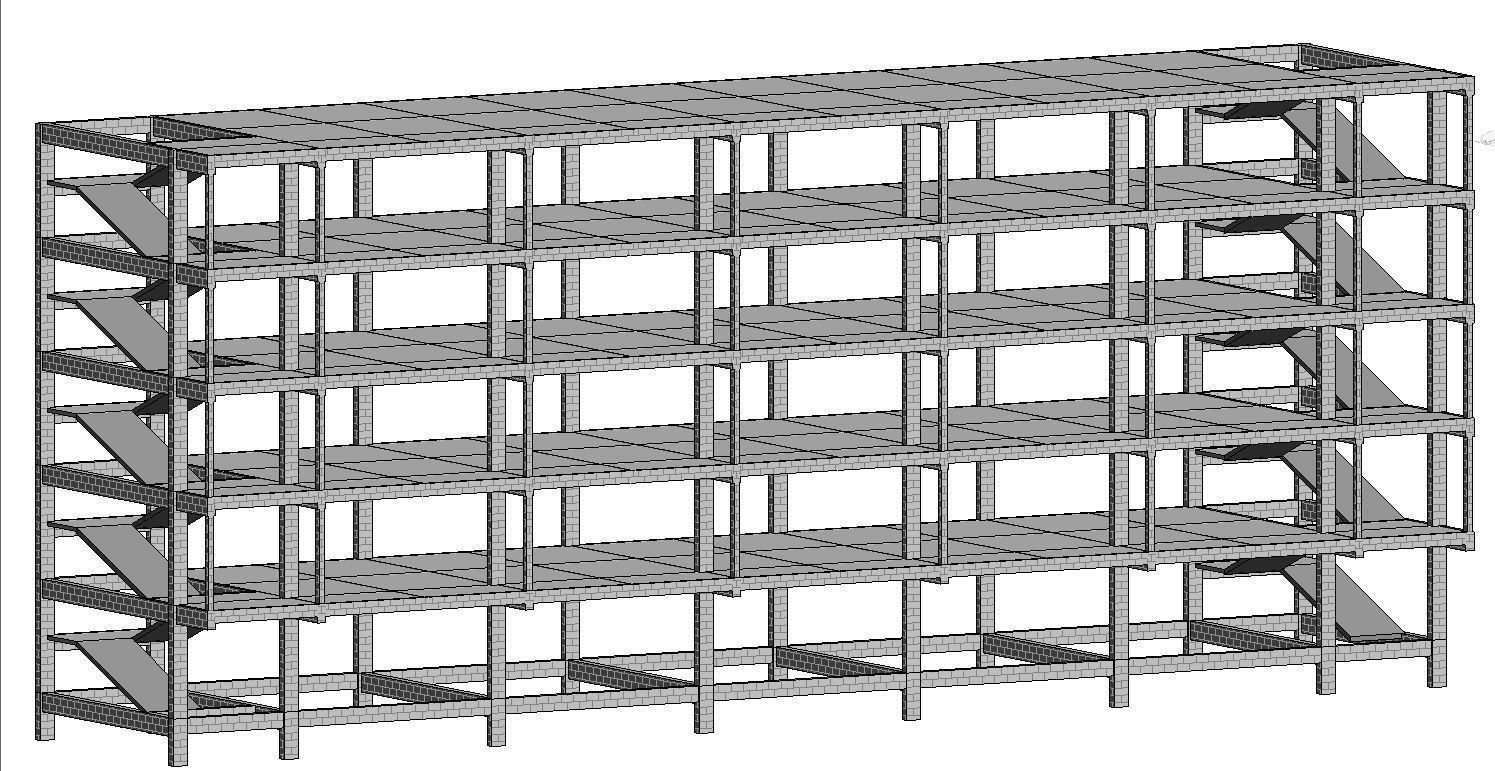 Building Structure Basic Model Revit Structure-Robot Structure 3D model_6