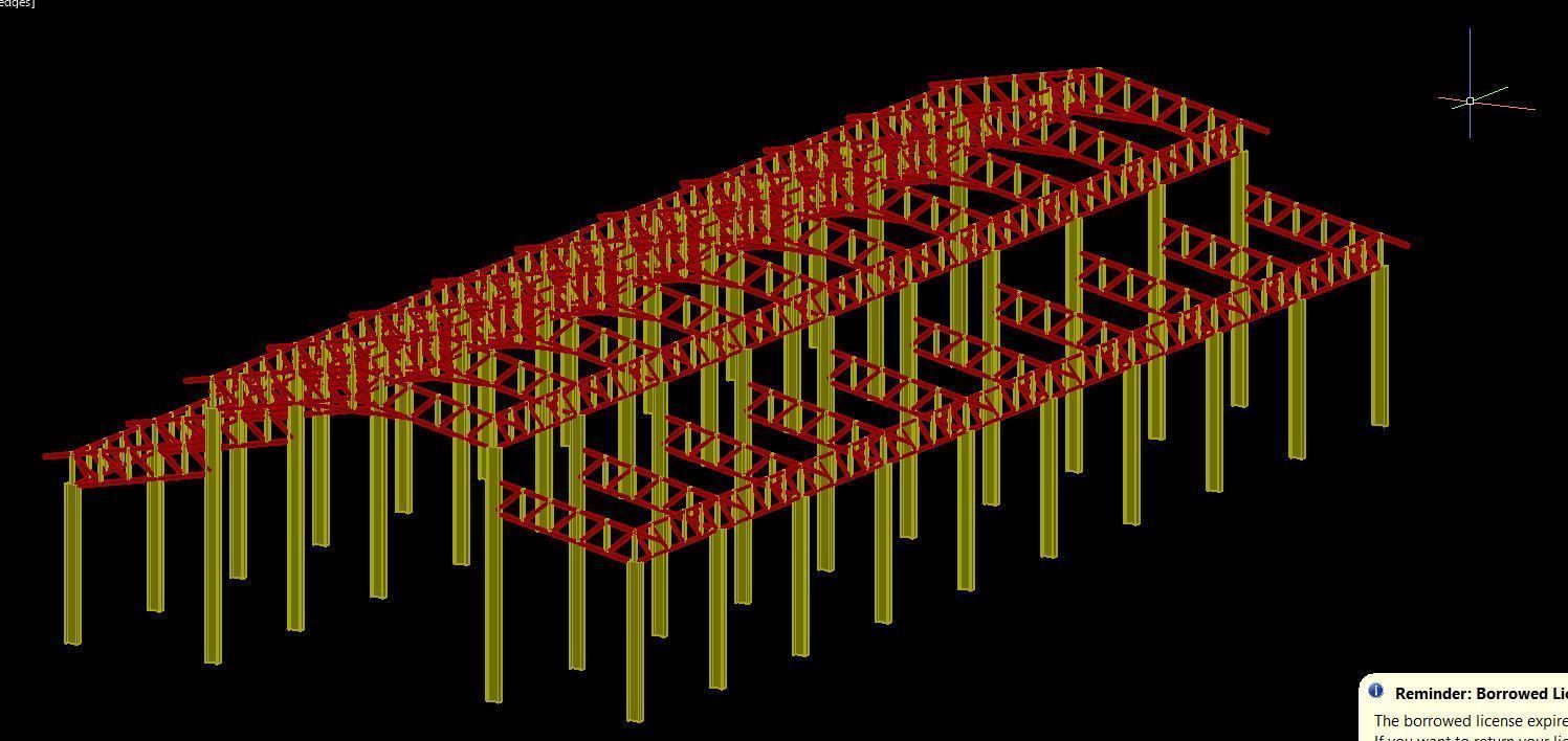 Factory Design High Detail Revit Structure- Robot Structre Model 3D model_3