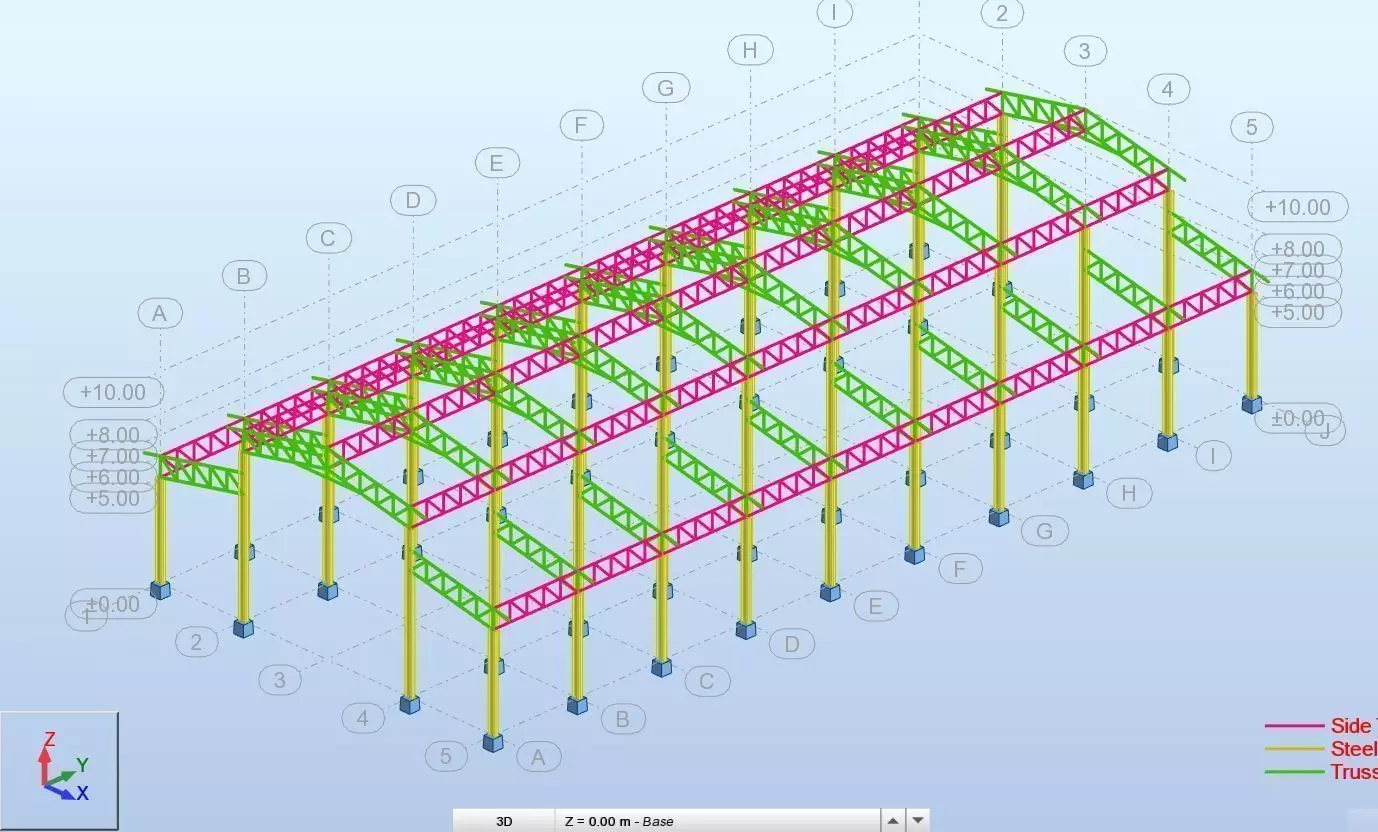 Factory Design High Detail Revit Structure- Robot Structre Model 3D model_0