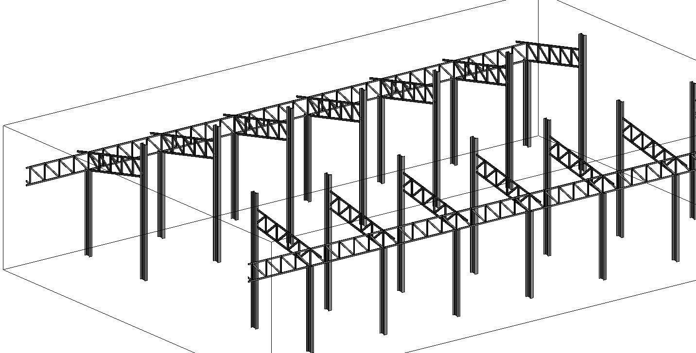 Factory Design High Detail Revit Structure- Robot Structre Model 3D model_5