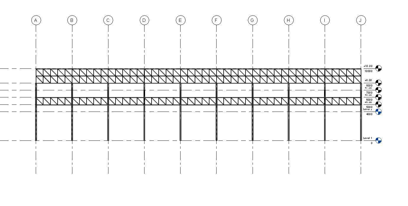 Factory Design High Detail Revit Structure- Robot Structre Model 3D model_6