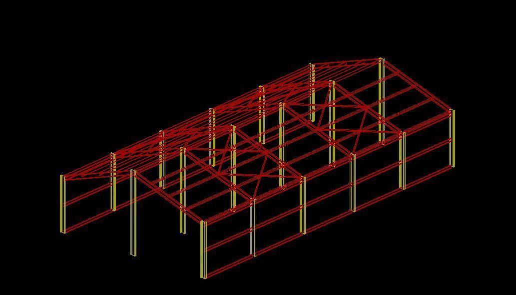 Factory Design High Detail Basic Revit Structure Model 3D model_1