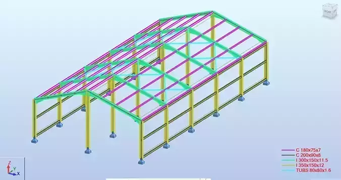 Factory Design High Detail Basic Revit Structure Model