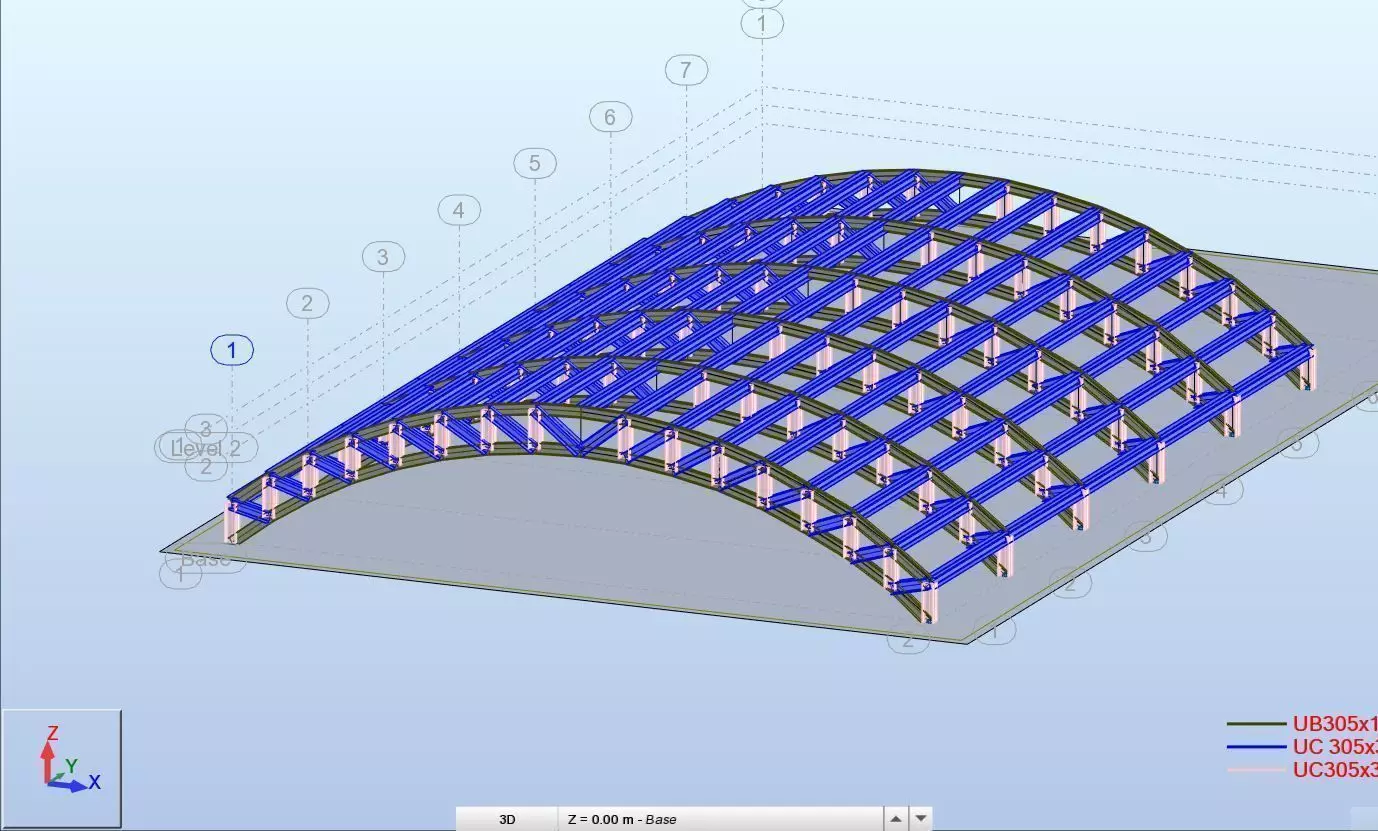 Hangar Design High Detail Model Revit Structure 3D model_0
