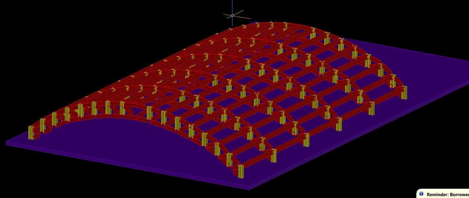 Hangar Design High Detail Model Revit Structure 3D model_6