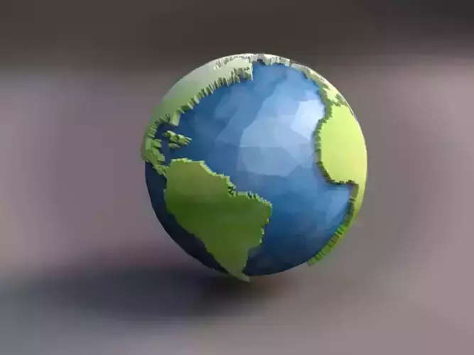 Globe Low Poly polygonal earth