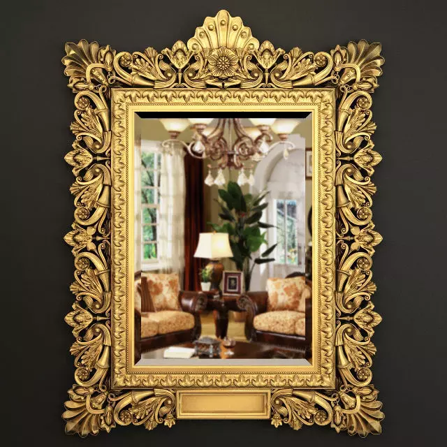 Richly Carved And Gilf Frame 3D model