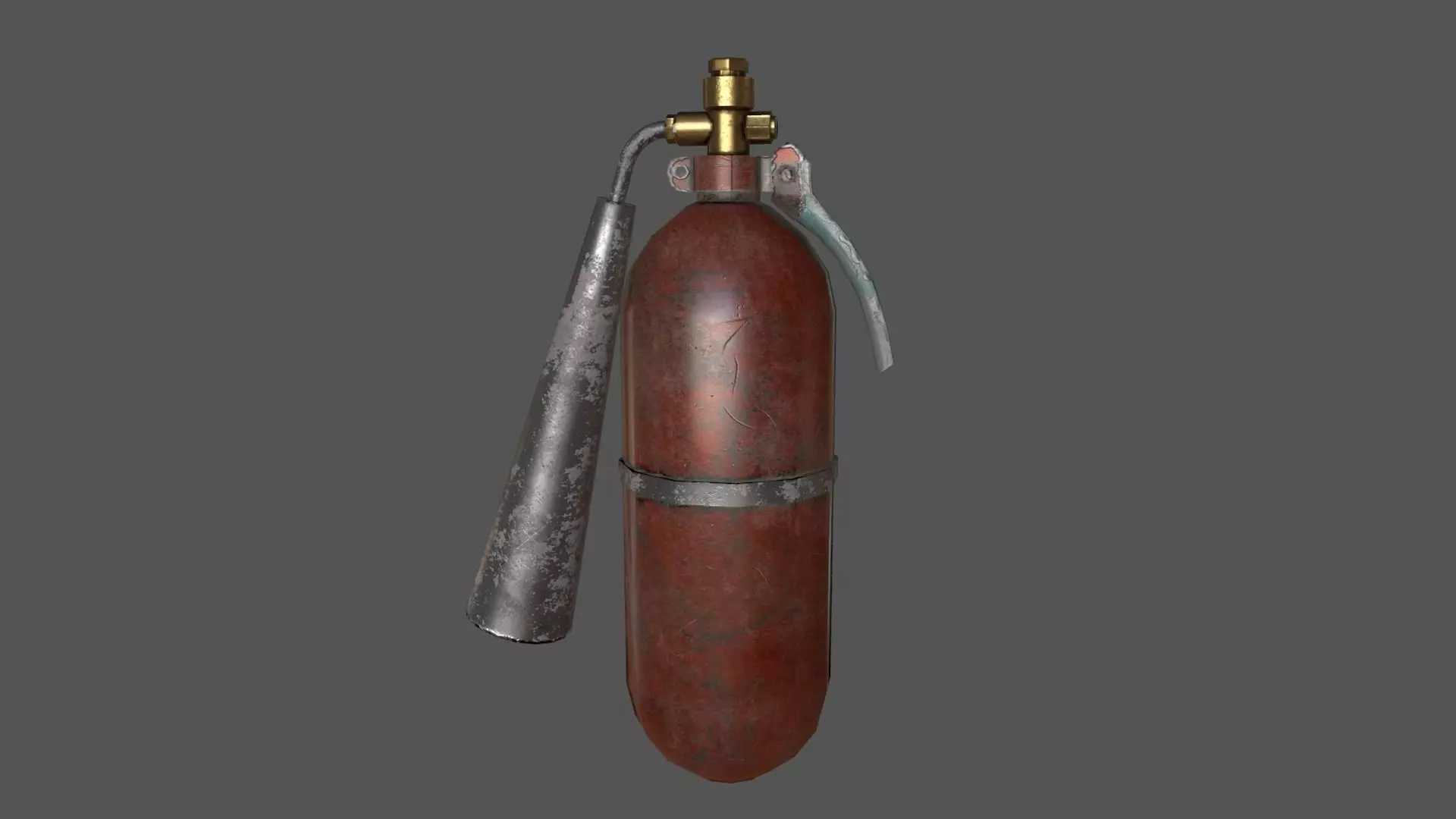 Old Fire Extinguisher Low-poly 3D model_0