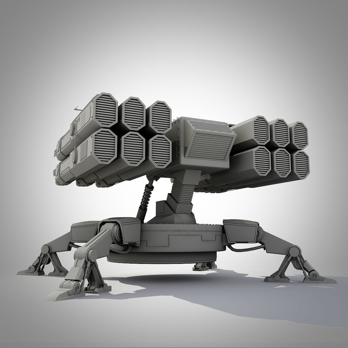 Sci-fi turrets collection  3D model_28