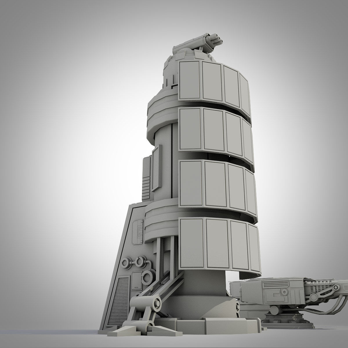 Sci-fi turrets collection  3D model_20