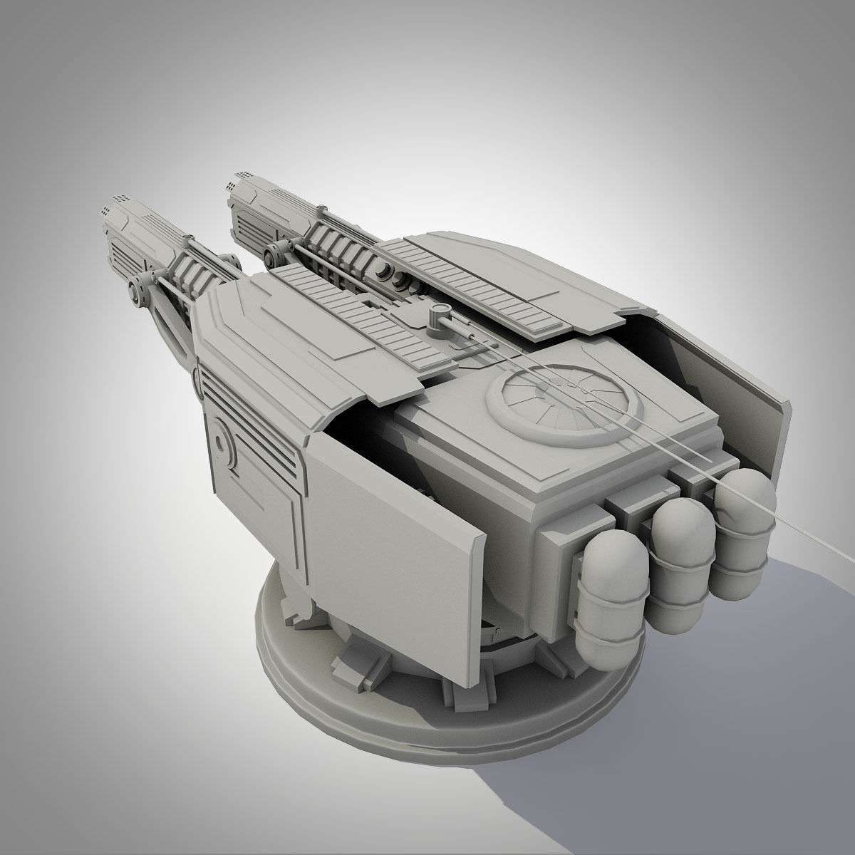 Sci-fi turrets collection  3D model_26