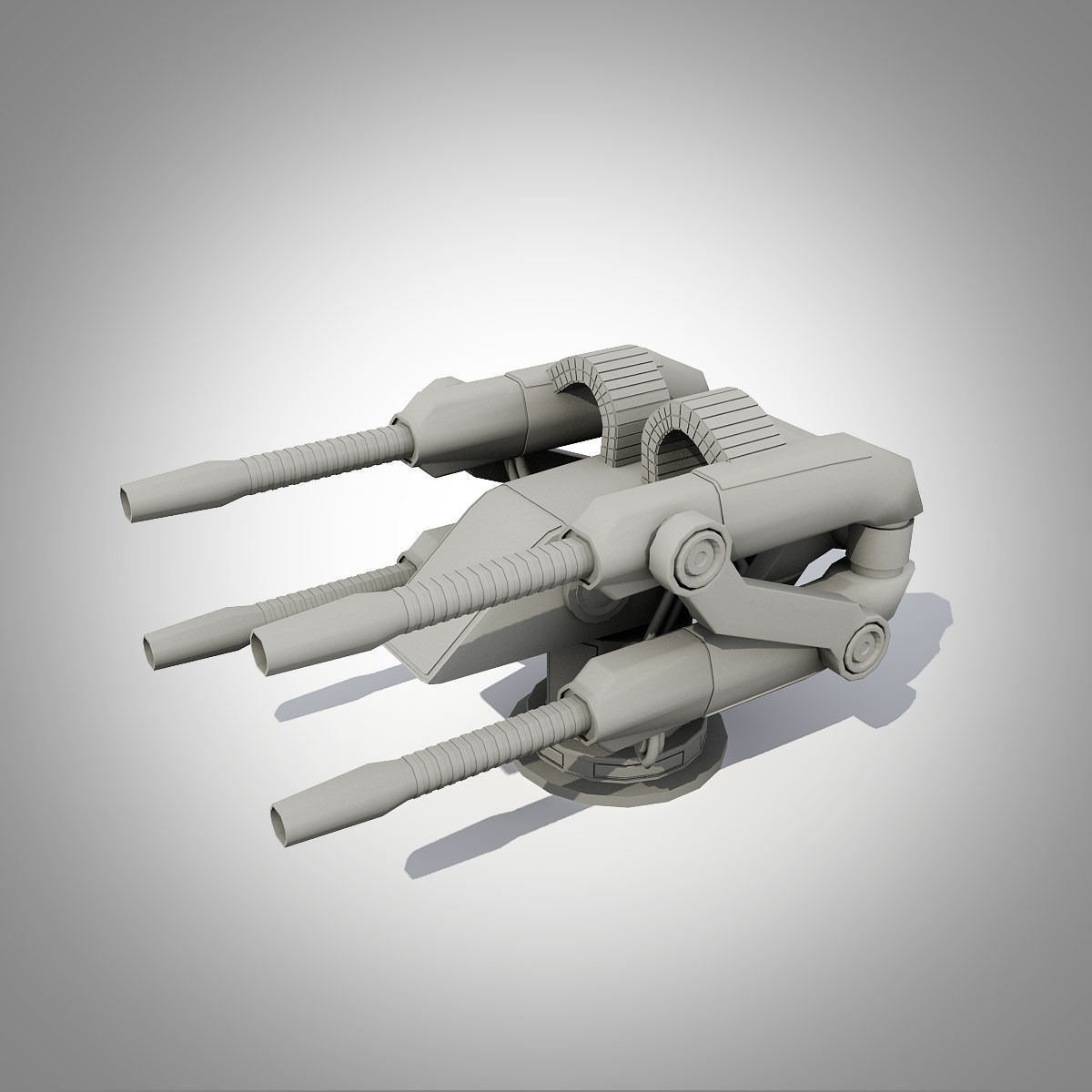Sci-fi turrets collection  3D model_33