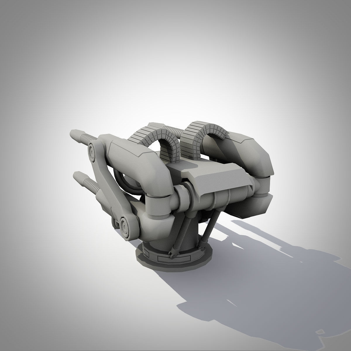 Sci-fi turrets collection  3D model_5