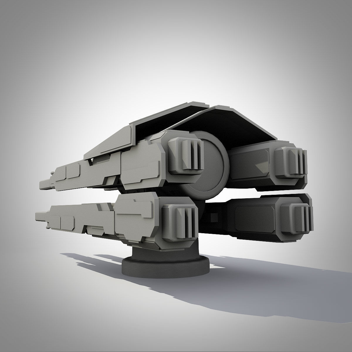 Sci-fi turrets collection  3D model_11