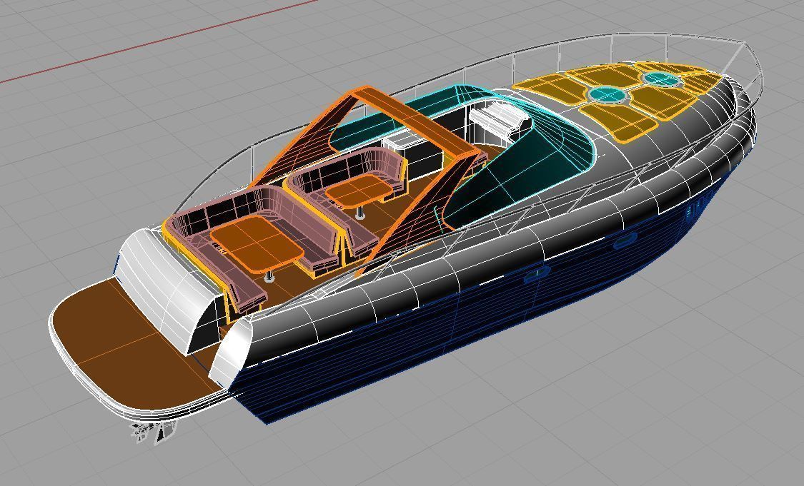 Yacht open arion marine style 3D model_1