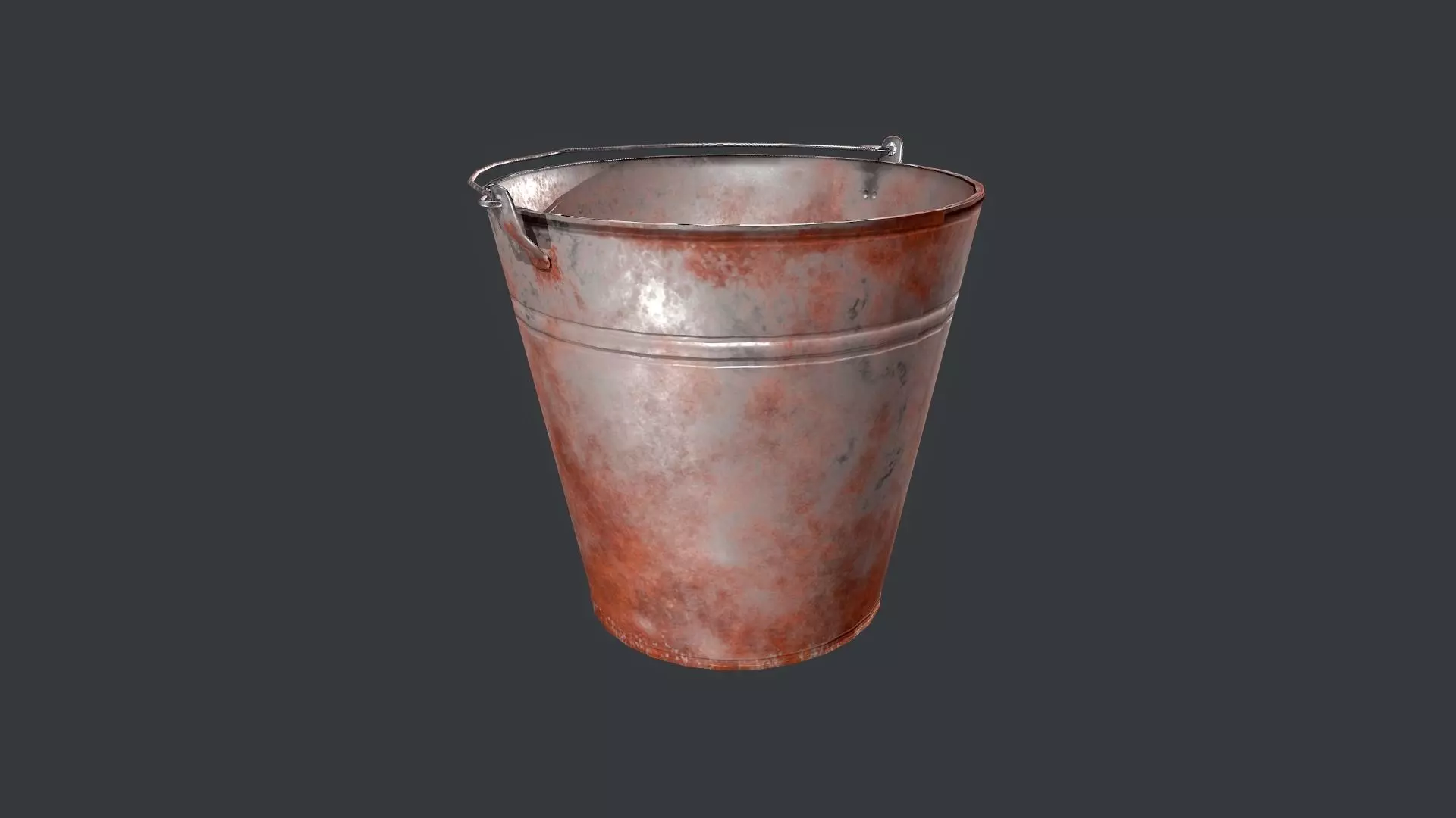 The Pail Low-poly 3D model_0