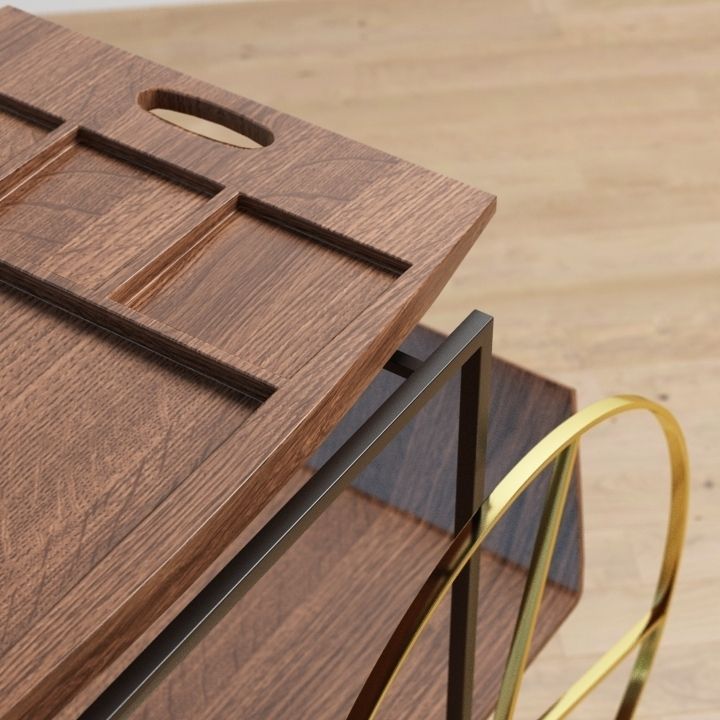 JZ Tea Trolley 3D model_2