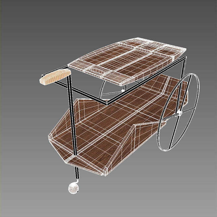 JZ Tea Trolley 3D model_3