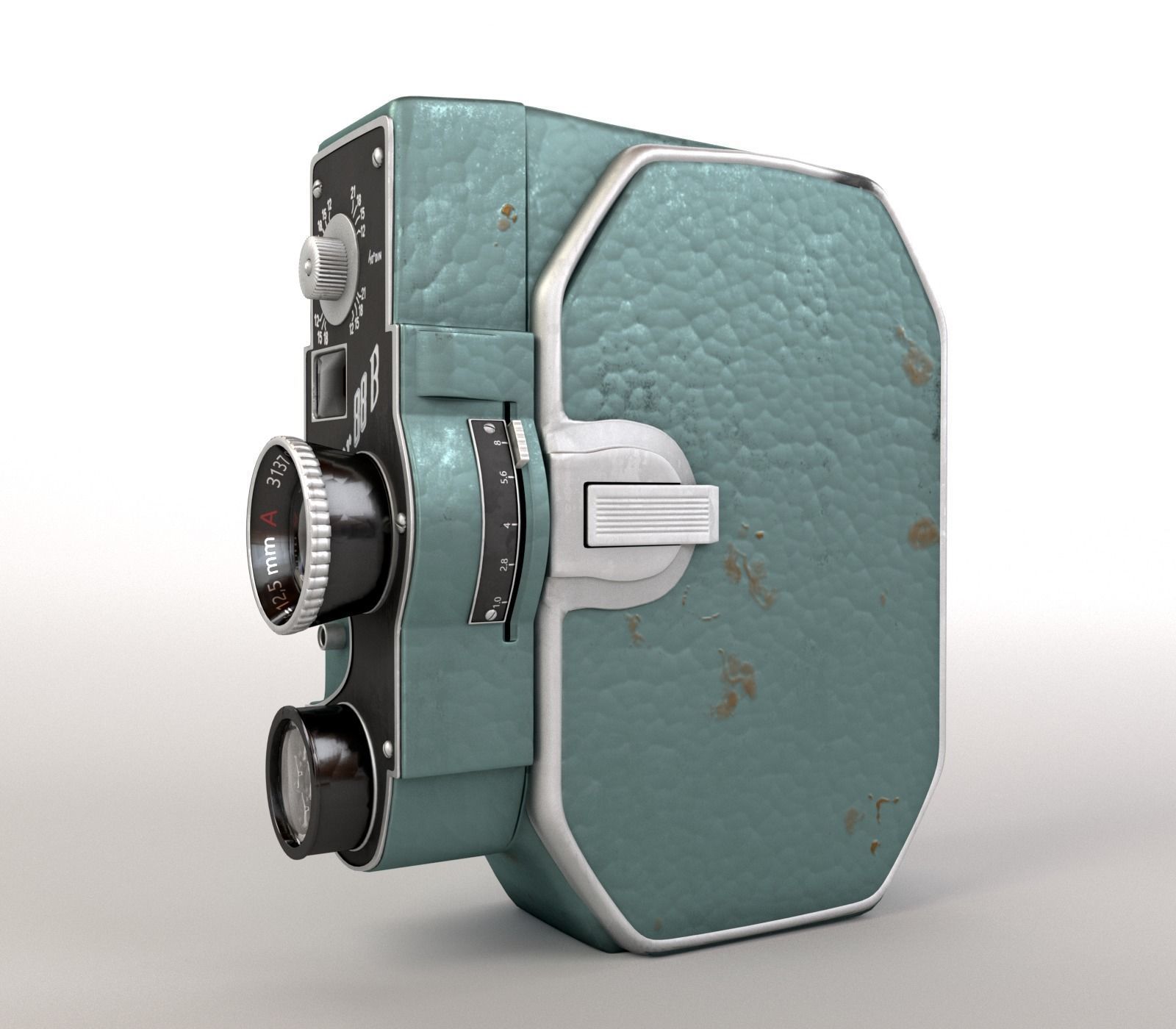Vintage Bauer 88B Camera 3D model_6
