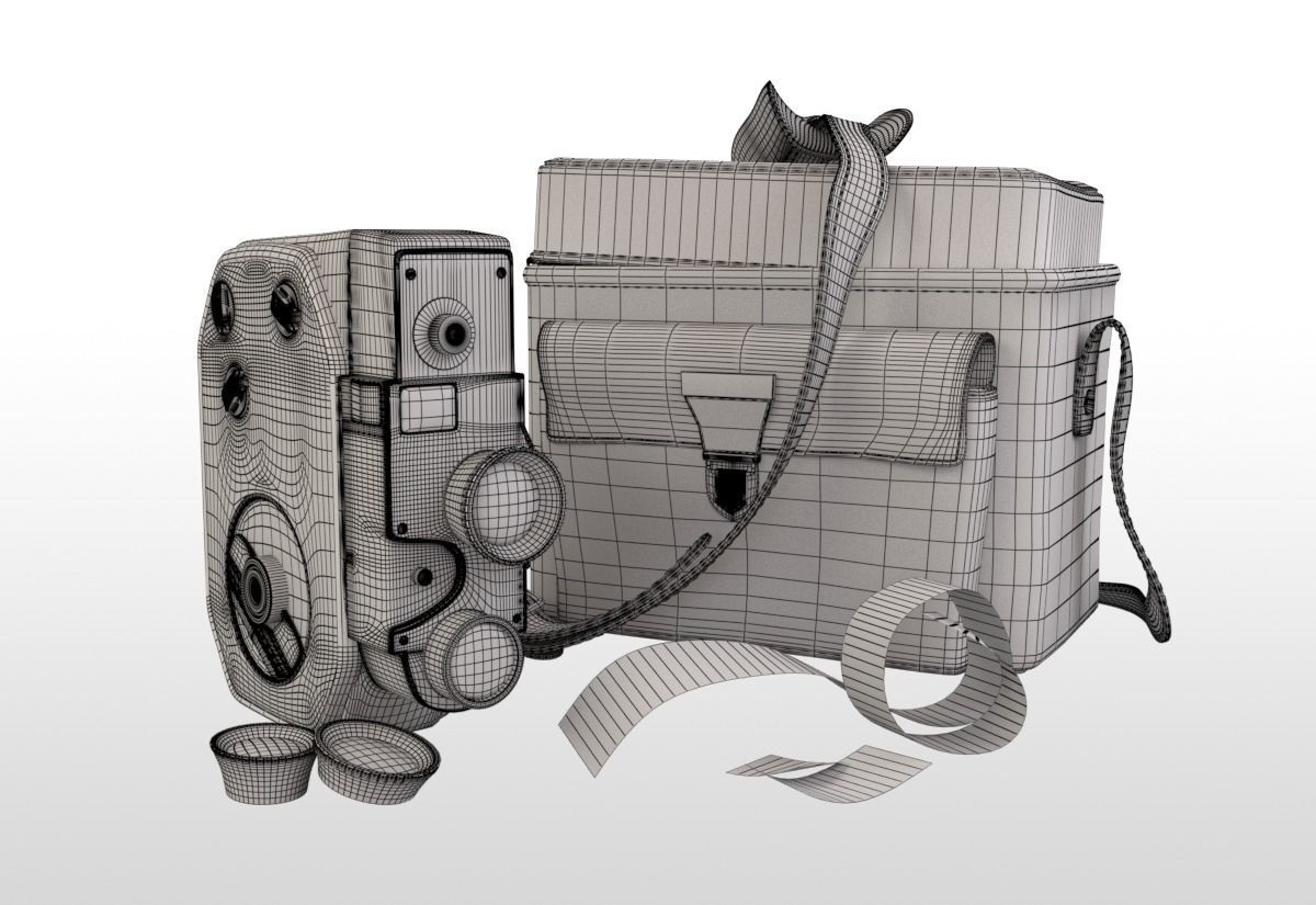 Vintage Bauer 88B Camera 3D model_13